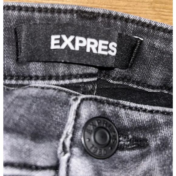 Express Womens Size 6R Grey Dark Wash Stretch Perfect Lift Skinny Jeans - Picture 8 of 9